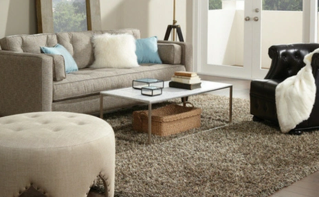 custom area rug in living room